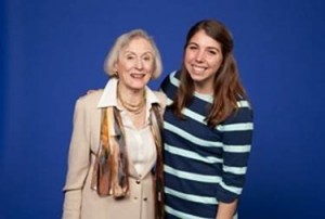 Patricia Beckman and scholarship student