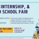 flyer for job, internship, and grad school fair