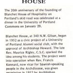 Blanchet House of Hospitality founding and purpose description text.