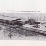 Architect's sketch of the proposed Delaunay Memorial Center.