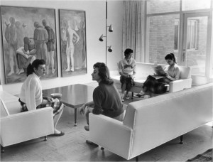 Women in Villa Maria Hall Lounge, 1957