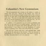 Columbia's New Gymnasium text from the Columbiad.