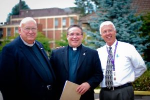 Brother Donald Stabrowski, Father Gary Chamberland, Bill Reed.