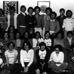 College students posed for a group photograph.