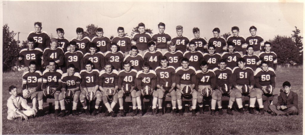 Members of the 1946 Columbia Preparatory School football team.