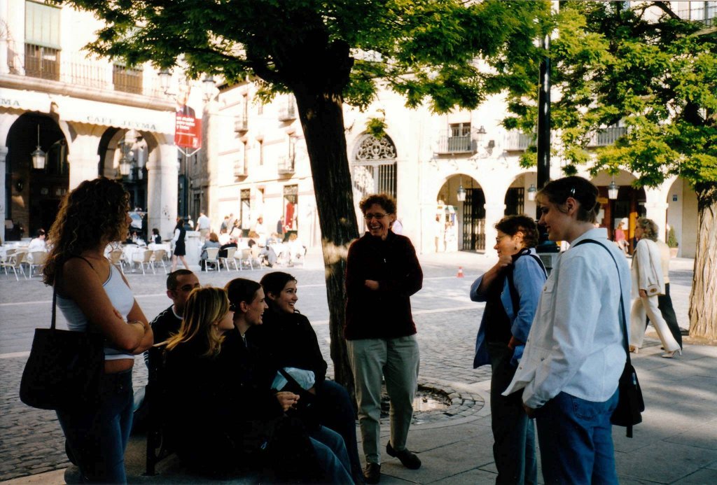 Doctor Kathleen Regan and students in Segovia, Spain.