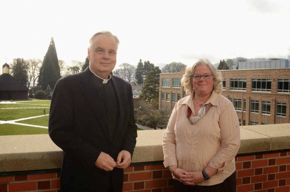 Father Charles Gordon and Doctor Karen Eifler.