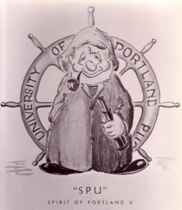 Nolan Drurey drawing of the Spirit of Portland U, 1948
