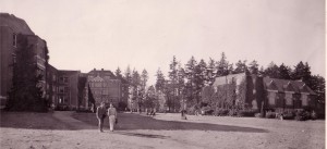 Christie, West, and Howard Halls, 1938