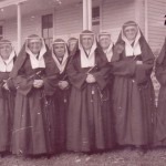 Sisters of St. Mary of the Presentation in front of St. Mary's Convent, ca1930 (University Archives photo, click for full image)