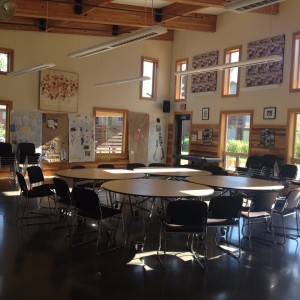 The Community Room at Bridge Meadows where most of the organizations activities take place.